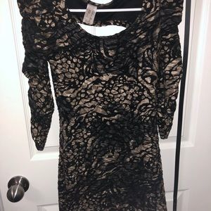 Gold and black dress